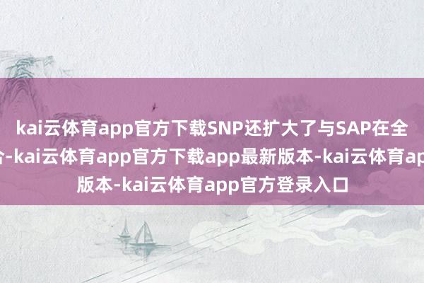 kai云体育app官方下载SNP还扩大了与SAP在全球云限度的配合-kai云体育app官方下载app最新版本-kai云体育app官方登录入口