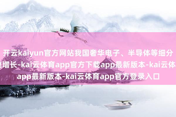 开云kaiyun官方网站我国奢华电子、半导体等细分范围杀青了络续高速增长-kai云体育app官方下载app最新版本-kai云体育app官方登录入口