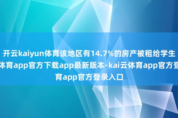 开云kaiyun体育该地区有14.7%的房产被租给学生-kai云体育app官方下载app最新版本-kai云体育app官方登录入口